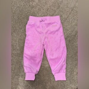 Juicy Couture Kids Pink Velour Joggers